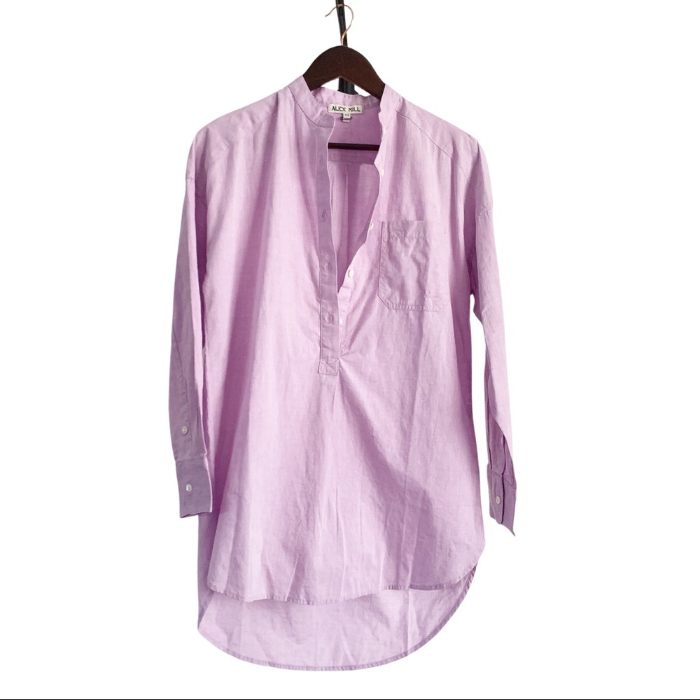 Alex mill light purple menswear tunic blouse XS